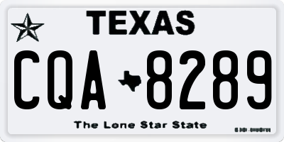 TX license plate CQA8289