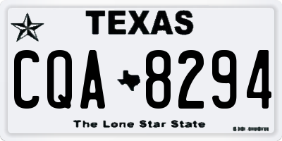 TX license plate CQA8294