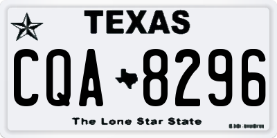 TX license plate CQA8296