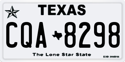 TX license plate CQA8298