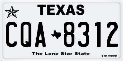 TX license plate CQA8312
