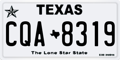 TX license plate CQA8319