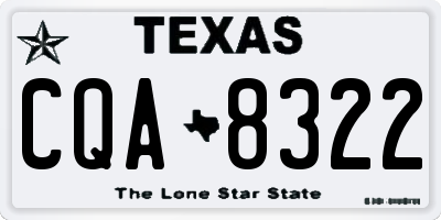 TX license plate CQA8322