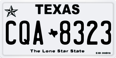 TX license plate CQA8323