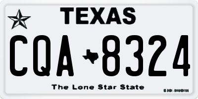 TX license plate CQA8324