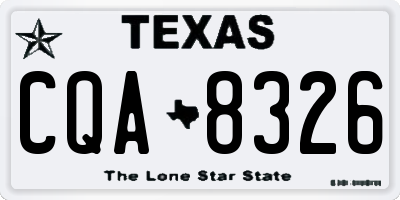 TX license plate CQA8326