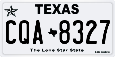 TX license plate CQA8327