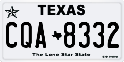 TX license plate CQA8332