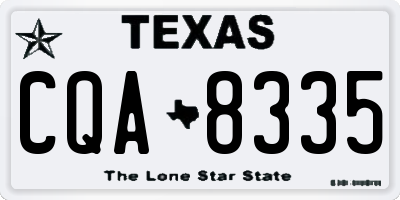 TX license plate CQA8335