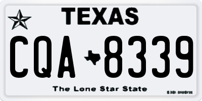 TX license plate CQA8339