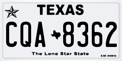 TX license plate CQA8362