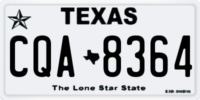 TX license plate CQA8364