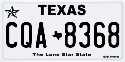 TX license plate CQA8368