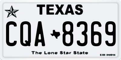TX license plate CQA8369