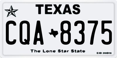 TX license plate CQA8375