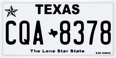 TX license plate CQA8378