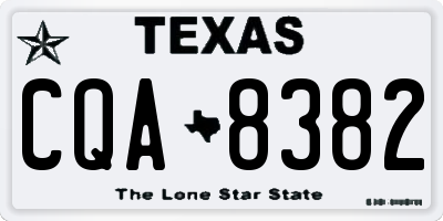 TX license plate CQA8382