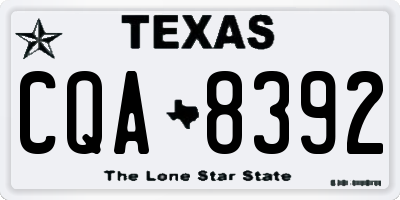 TX license plate CQA8392