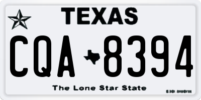 TX license plate CQA8394