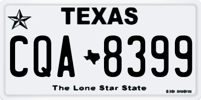 TX license plate CQA8399