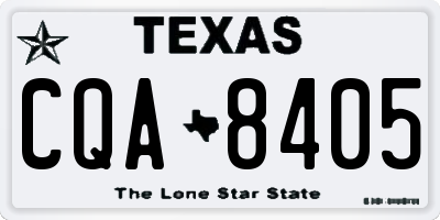 TX license plate CQA8405