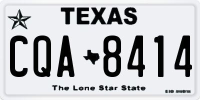 TX license plate CQA8414