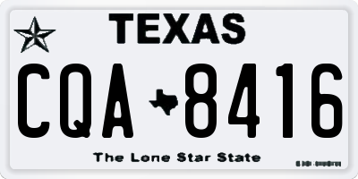 TX license plate CQA8416