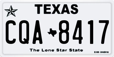 TX license plate CQA8417