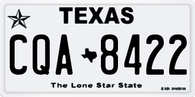 TX license plate CQA8422