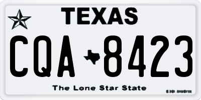 TX license plate CQA8423