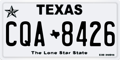 TX license plate CQA8426