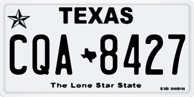 TX license plate CQA8427