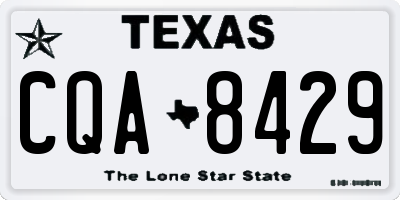 TX license plate CQA8429