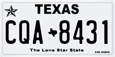 TX license plate CQA8431