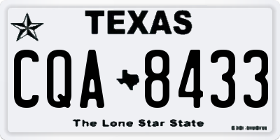 TX license plate CQA8433