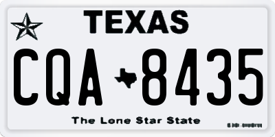 TX license plate CQA8435