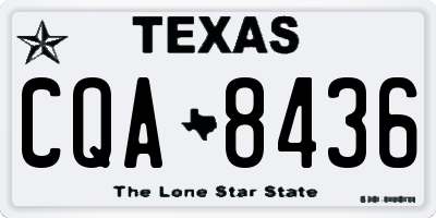 TX license plate CQA8436