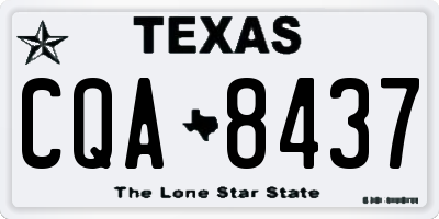 TX license plate CQA8437