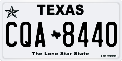 TX license plate CQA8440