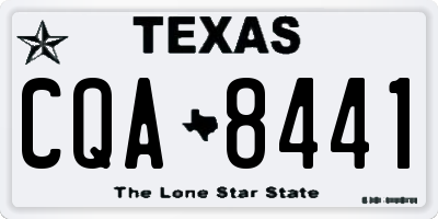 TX license plate CQA8441
