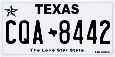 TX license plate CQA8442