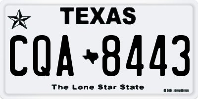 TX license plate CQA8443