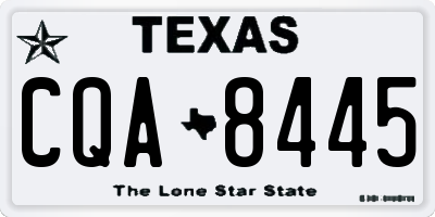 TX license plate CQA8445