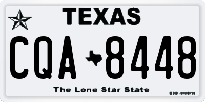 TX license plate CQA8448