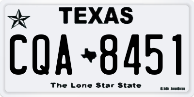 TX license plate CQA8451