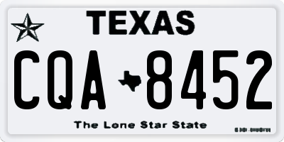 TX license plate CQA8452