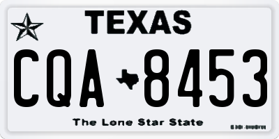 TX license plate CQA8453