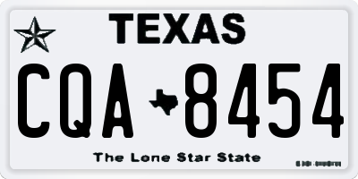 TX license plate CQA8454