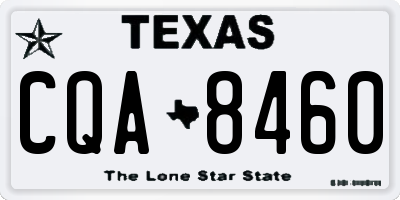 TX license plate CQA8460