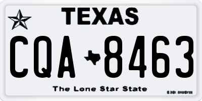 TX license plate CQA8463